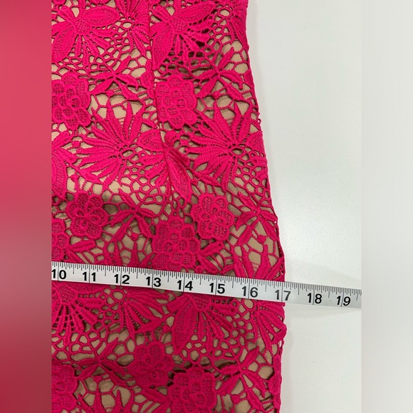 BARDOT Tayla Lace Dress Pink Beetroot New With Tags Size US Small 6 - Picture 12 of 16